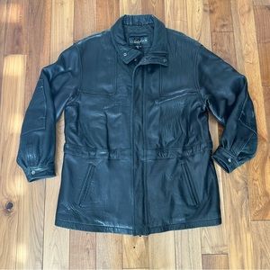 Colebrook Vintage Y2K Black Leather Jacket Men's Size L